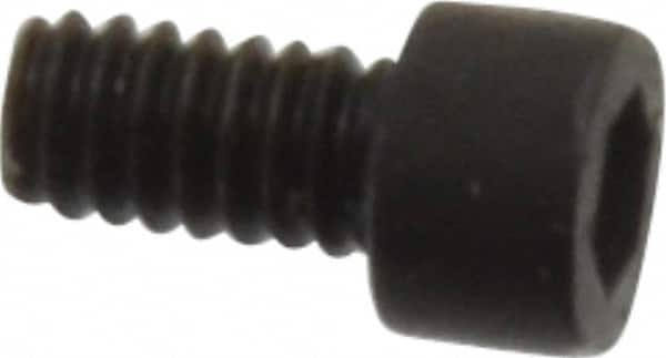 Holo-Krome - #0-80 UNF Hex Socket Drive, Socket Cap Screw - Alloy Steel, Black Oxide Finish, Fully Threaded, 1/8" Length Under Head - Caliber Tooling