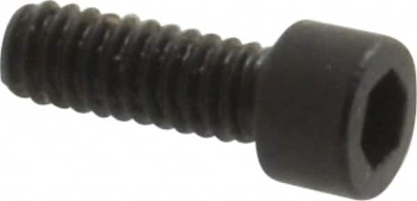 Holo-Krome - #0-80 UNF Hex Socket Drive, Socket Cap Screw - Alloy Steel, Black Oxide Finish, Fully Threaded, 3/16" Length Under Head - Caliber Tooling