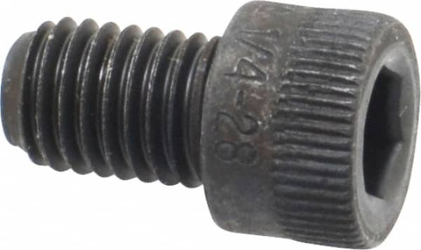 Holo-Krome - 1/4-28 UNF Hex Socket Drive, Socket Cap Screw - Alloy Steel, Black Oxide Finish, Fully Threaded, 3/8" Length Under Head - Caliber Tooling