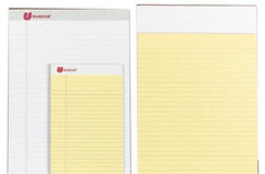 UNIVERSAL - 50 Sheet, 8-1/2 x 14", Perforated Style Ruled Pads - Canary - Caliber Tooling