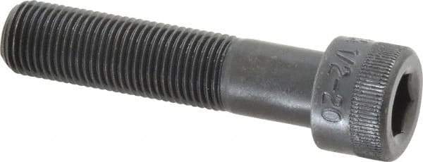 Holo-Krome - 1/2-20 UNF Hex Socket Drive, Socket Cap Screw - Alloy Steel, Black Oxide Finish, Partially Threaded, 2-1/4" Length Under Head - Caliber Tooling