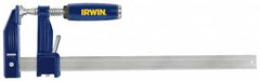 Irwin - 36" Capacity, 3-1/8" Throat Depth Bar Clamp - 1,000 Lb Clamping Pressure, 36" OAL - Caliber Tooling