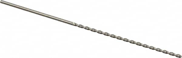 Taper Length Drill Bit: 0.0394″ Dia, 130 ° Bright/Uncoated, RH Cut, Parabolic Flute, Cylindrical Shank, Series 535