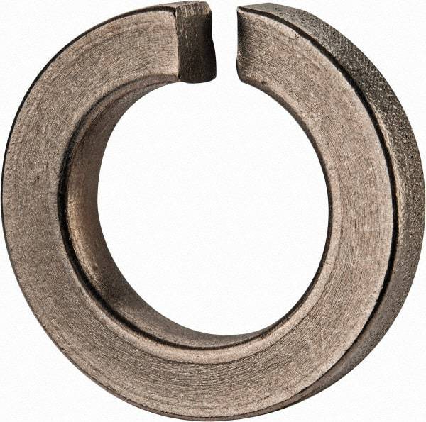 Value Collection - 1", 1.003" ID, 0.306" Thick Split Lock Washer - Grade 2 Spring Steel, Zinc-Plated Finish, 1.003" Min ID, 1.024" Max ID, 1.705" Max OD - Caliber Tooling