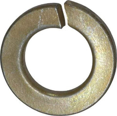 Value Collection - 7/16", 0.44" ID, 0.109" Thick Split Lock Washer - Grade 2 Spring Steel, Zinc Yellow Dichromate Finish, 0.44" Min ID, 0.45" Max ID, 0.776" Max OD - Caliber Tooling