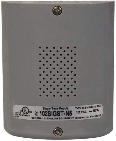 Edwards Signaling - 120 VAC, Base Mount Signal Combination Tone Card - 3R, 4X NEMA Rated, IP54 Ingress Rating, 0.05 Amp, 79 dB at 10 Ft. to 89 dB at 1m Adjustable Output, For Use with 102 Series Stacklights - Caliber Tooling