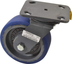 Hamilton - 6" Diam x 2" Wide x 7-1/2" OAH Top Plate Mount Swivel Caster - Polyurethane, 960 Lb Capacity, Precision Sealed Bearing, 4 x 5" Plate - Caliber Tooling