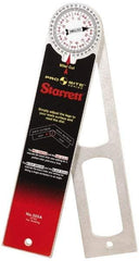 Starrett - 12 Inch Long Blade, 360° Max Measurement, 1° Dial Graduation, Round Head Protractor - 0 to 90 to 0 Dial Range - Caliber Tooling