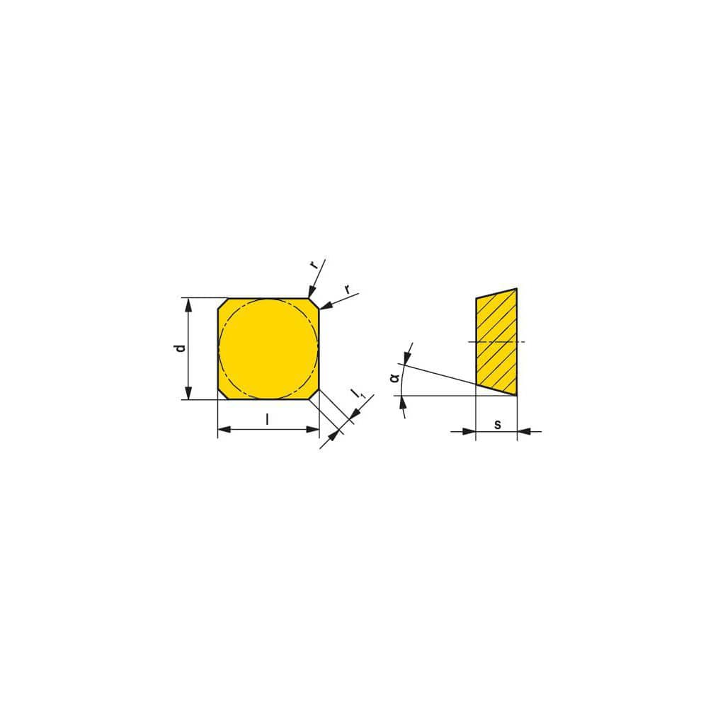 Milling Insert:  SEKR 1203AFSN-29 CTPP235,  CTPP235,  Solid Carbide N/A Finish,  1.0000″ OAW