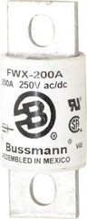 Cooper Bussmann - 250 VAC/VDC, 200 Amp, Fast-Acting Semiconductor/High Speed Fuse - Stud Mount Mount, 3-1/8" OAL, 200 (RMS), 50 at DC kA Rating, 1-7/32" Diam - Caliber Tooling