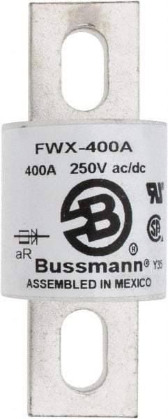 Cooper Bussmann - 250 VAC/VDC, 400 Amp, Fast-Acting Semiconductor/High Speed Fuse - Stud Mount Mount, 3-27/32" OAL, 200 (RMS), 50 at DC kA Rating, 1-1/2" Diam - Caliber Tooling