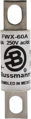 Cooper Bussmann - 250 VAC/VDC, 60 Amp, Fast-Acting Semiconductor/High Speed Fuse - Stud Mount Mount, 3-3/16" OAL, 200 (RMS), 50 at DC kA Rating, 0.81" Diam - Caliber Tooling