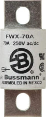 Cooper Bussmann - 250 VAC/VDC, 70 Amp, Fast-Acting Semiconductor/High Speed Fuse - Stud Mount Mount, 3.13" OAL, 200 (RMS), 50 at DC kA Rating, 1.22" Diam - Caliber Tooling