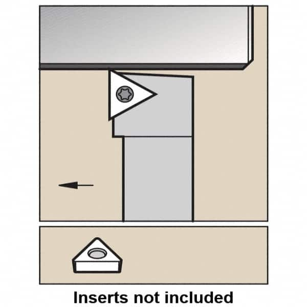 Kennametal - STGC, Right Hand Cut, 0° Lead Angle, 16mm Shank Height x 16mm Shank Width, Neutral Rake Indexable Turning Toolholder - 100mm OAL, TC..1102.. Insert Compatibility, Series Screw-On - Caliber Tooling