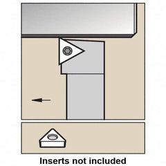 Kennametal - STGC, Right Hand Cut, 0° Lead Angle, 16mm Shank Height x 16mm Shank Width, Neutral Rake Indexable Turning Toolholder - 100mm OAL, TC..1102.. Insert Compatibility, Series Screw-On - Caliber Tooling