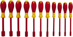 Wiha - 11 Piece 5/32 to 5/8" Insulated Nutdriver Set - Cushion Grip Handle - Caliber Tooling