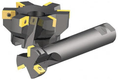 Kennametal - 6 Inserts, 4" Cut Diam, 1-1/4" Arbor Diam, 0.76" Max Depth of Cut, Indexable Square-Shoulder Face Mill - 0/90° Lead Angle, 1.97" High, GDXMP 2004, SPEX 432, SPMT 432 Insert Compatibility, Series KSSZR - Caliber Tooling