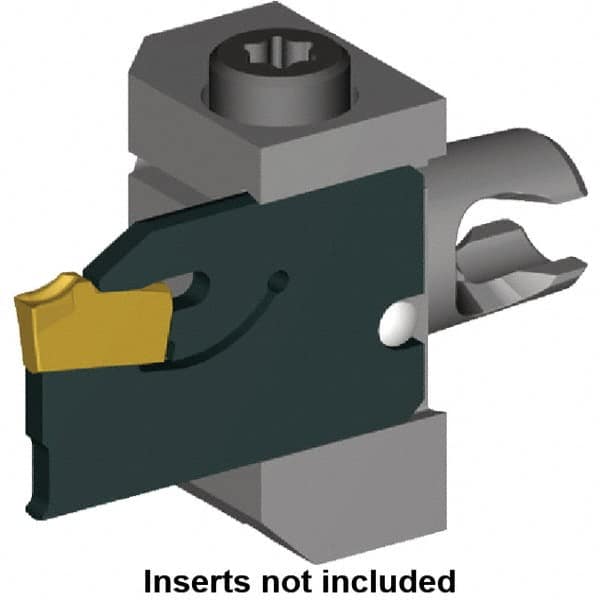 Kennametal - Tool Block Style KM16, 27.78mm OAL, 33mm OAH, Indexable Cutoff Blade Tool Block - Reversible - Caliber Tooling