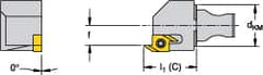 Kennametal - Right Hand Cut, Size KM12, SSP Insert Compatiblity, Modular Turning & Profiling Cutting Unit Head - 5.35mm Ctr to Cutting Edge, 15mm Head Length, Through Coolant, Series Micro Backturning - Caliber Tooling