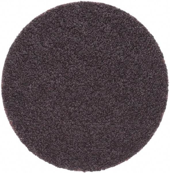 Norton - 2" Diam, 50 Grit Aluminum Oxide Adhesive PSA Disc - Coarse Grade, Brown, X Weighted Backing, Flexible - Caliber Tooling