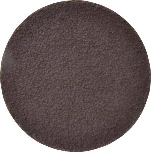 Norton - 3" Diam, 36 Grit Aluminum Oxide Adhesive PSA Disc - Very Coarse, Brown, X Weighted Cloth Backing, Flexible - Caliber Tooling