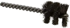 Weiler - 1" Diam Helical Stainless Steel Tube Brush - 0.008" Filament Diam, 1" Brush Length, 3-1/2" OAL, 1/4" Diam Stainless Steel Shank - Caliber Tooling