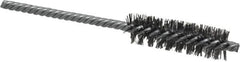 Weiler - 5/8" Diam Helical Steel Tube Brush - Double Spiral, 0.0104" Filament Diam, 2" Brush Length, 5-1/2" OAL, 7/32" Diam Shank - Caliber Tooling