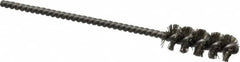 Weiler - 3/8" Diam Helical Stainless Steel Tube Brush - 0.008" Filament Diam, 1" Brush Length, 3-1/2" OAL, 1/8" Diam Stainless Steel Shank - Caliber Tooling