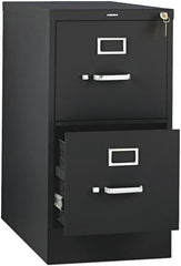 Hon - 26" Wide x 29" High x 26-1/2" Deep, 2 Drawer Vertical File with Lock - Steel, Black - Caliber Tooling