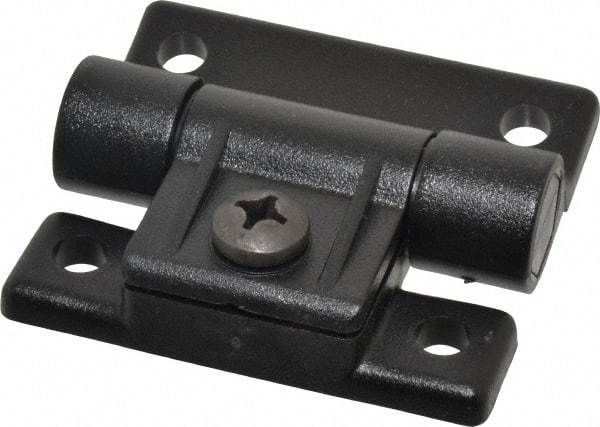 Value Collection - 2-1/2" Long x 2-17/64" Wide x 49/64" Thick, Adjustable Friction Hinge - Black Acetal Leaves with Polycarbonate Pin & 303 Stainless Steel Nut & Screw, Black Finish - Caliber Tooling