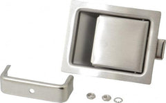 Made in USA - 5" Long x 2.68" Wide x 1-15/16" High, Paddle Latch - Stainless Steel, with Brushed Finish - Caliber Tooling