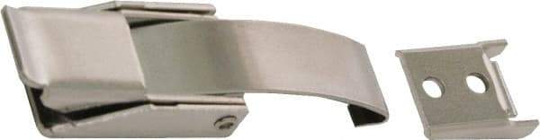 Made in USA - 3.3" Long x 7/8" Wide x 9/16" High, Draw Latch - Stainless Steel, with Passivate Finish - Caliber Tooling