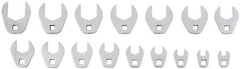 Proto - 16 Piece 3/8" Drive Open End Crowfoot Wrench Set - 9, 10, 11, 12, 13, 14, 15, 16, 17, 18, 19, 20, 21, 22, 23 & 24mm - Caliber Tooling