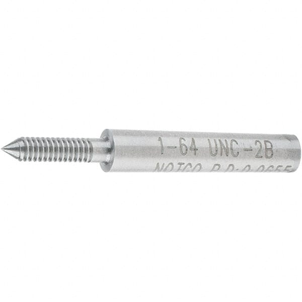 SPI - #1-64, Class 2B, Single End Plug Thread No Go Gage - Steel, Size 000 Handle Not Included - Caliber Tooling