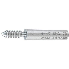 SPI - #4-40, Class 2B, Single End Plug Thread No Go Gage - Steel, Size 00 Handle Not Included - Caliber Tooling