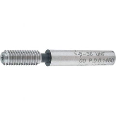 SPI - #8-36, Class 2B, 3B, Single End Plug Thread Go Gage - Steel, Size 0 Handle Not Included - Caliber Tooling