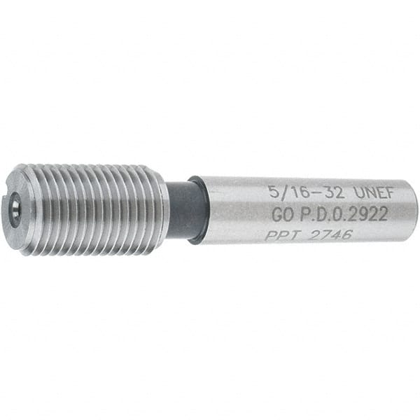 SPI - 5/16-32, Class 2B, 3B, Single End Plug Thread Go Gage - Steel, Size 1 Handle Not Included - Caliber Tooling