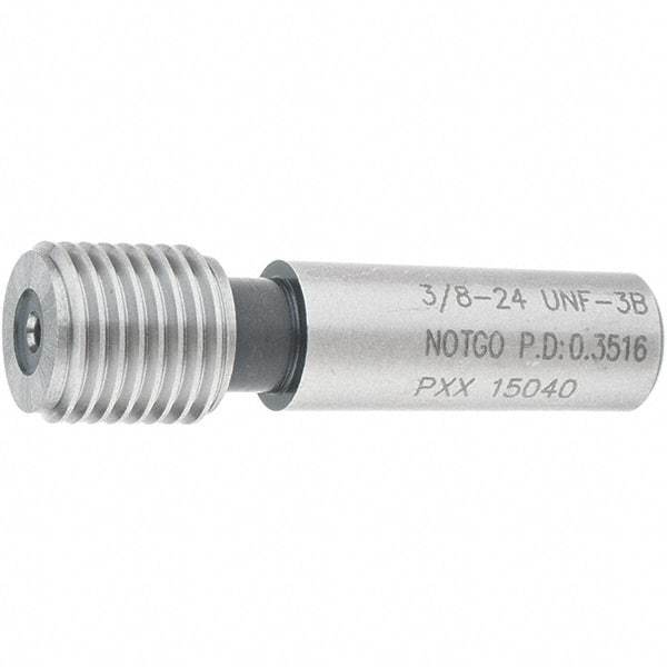 SPI - 3/8-24, Class 3B, Single End Plug Thread No Go Gage - Steel, Size 2 Handle Not Included - Caliber Tooling