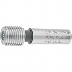 SPI - 3/8-24, Class 3B, Single End Plug Thread No Go Gage - Steel, Size 2 Handle Not Included - Caliber Tooling