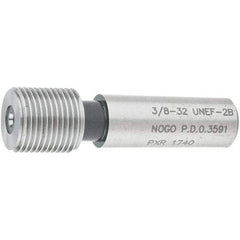 SPI - 3/8-32, Class 2B, Single End Plug Thread No Go Gage - Steel, Size 2 Handle Not Included - Caliber Tooling