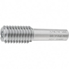 SPI - 7/16-14, Class 2B, 3B, Single End Plug Thread Go Gage - Steel, Size 2 Handle Not Included - Caliber Tooling