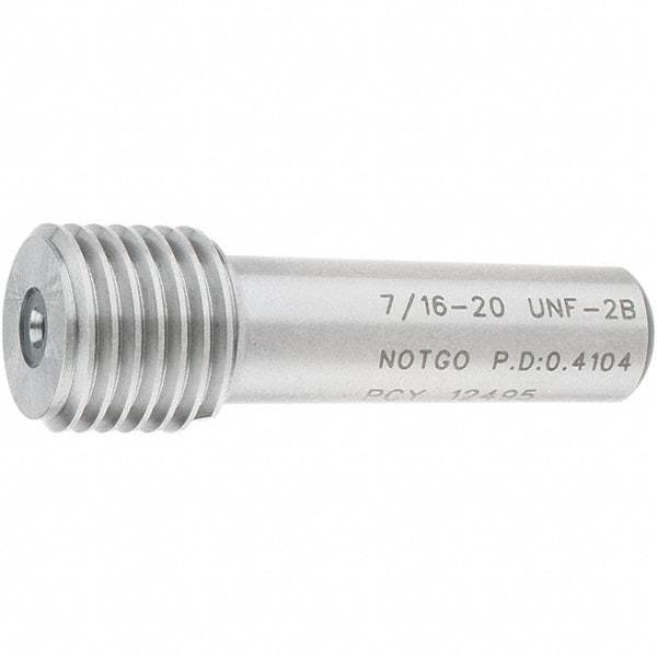 SPI - 7/16-20, Class 2B, Single End Plug Thread No Go Gage - Steel, Size 2 Handle Not Included - Caliber Tooling