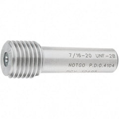 SPI - 7/16-20, Class 2B, Single End Plug Thread No Go Gage - Steel, Size 2 Handle Not Included - Caliber Tooling