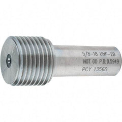 SPI - 5/8-18, Class 2B, Single End Plug Thread No Go Gage - Steel, Size 3 Handle Not Included - Caliber Tooling