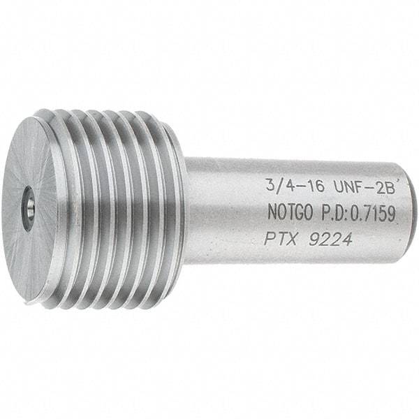 SPI - 3/4-16, Class 2B, Single End Plug Thread No Go Gage - Steel, Size 3 Handle Not Included - Caliber Tooling