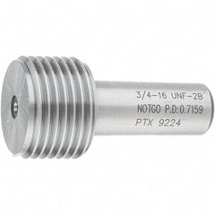 SPI - 3/4-16, Class 2B, Single End Plug Thread No Go Gage - Steel, Size 3 Handle Not Included - Caliber Tooling