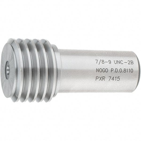 SPI - 7/8-9, Class 2B, Single End Plug Thread No Go Gage - Steel, Size 4 Handle Not Included - Caliber Tooling