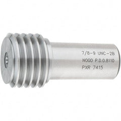 SPI - 7/8-9, Class 2B, Single End Plug Thread No Go Gage - Steel, Size 4 Handle Not Included - Caliber Tooling