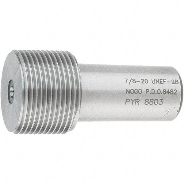 SPI - 7/8-20, Class 2B, Single End Plug Thread No Go Gage - Steel, Size 4 Handle Not Included - Caliber Tooling