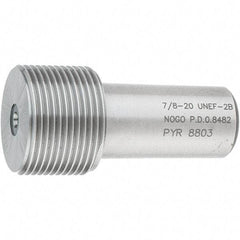 SPI - 7/8-20, Class 2B, Single End Plug Thread No Go Gage - Steel, Size 4 Handle Not Included - Caliber Tooling